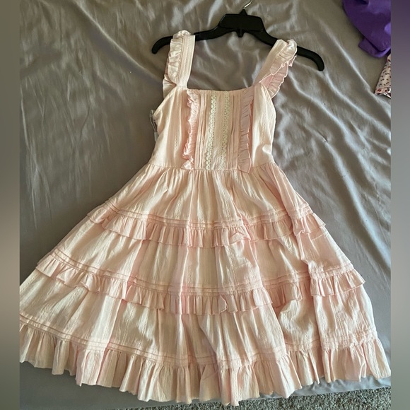 Lolita Dress - NWT - Barbiecore Lolita Balletcore Cottagecore - Picture 5 of 9